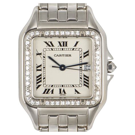 cartier diamond panthere watch|cartier panthere watch for sale.